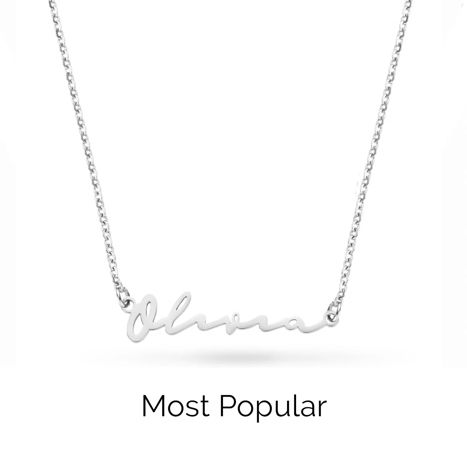 Fine Signature Name Necklace (Silver) - Image 9