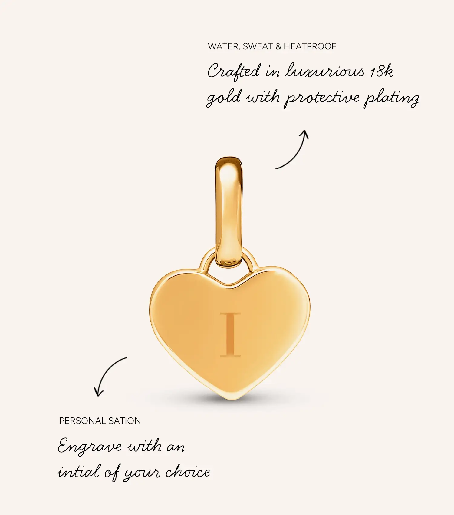 Green Quartz Heart Pendant (Gold) - Image 5