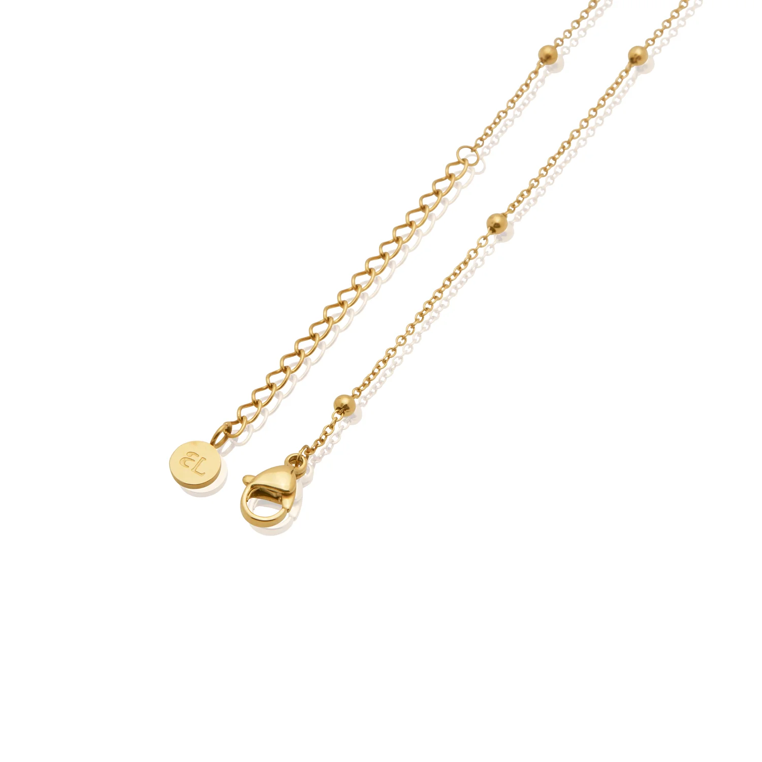 Letter & Birthstone Sphere Chain Layered Set (Gold) - Image 5
