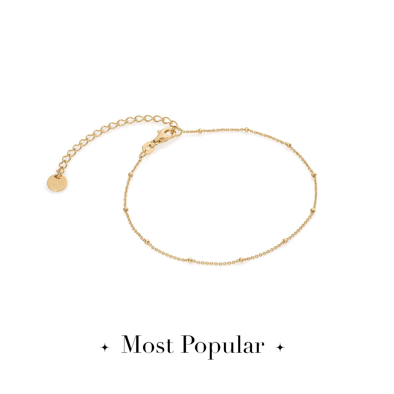 Mini Birthstone & Letter Bracelet Set (Gold) - Image 7