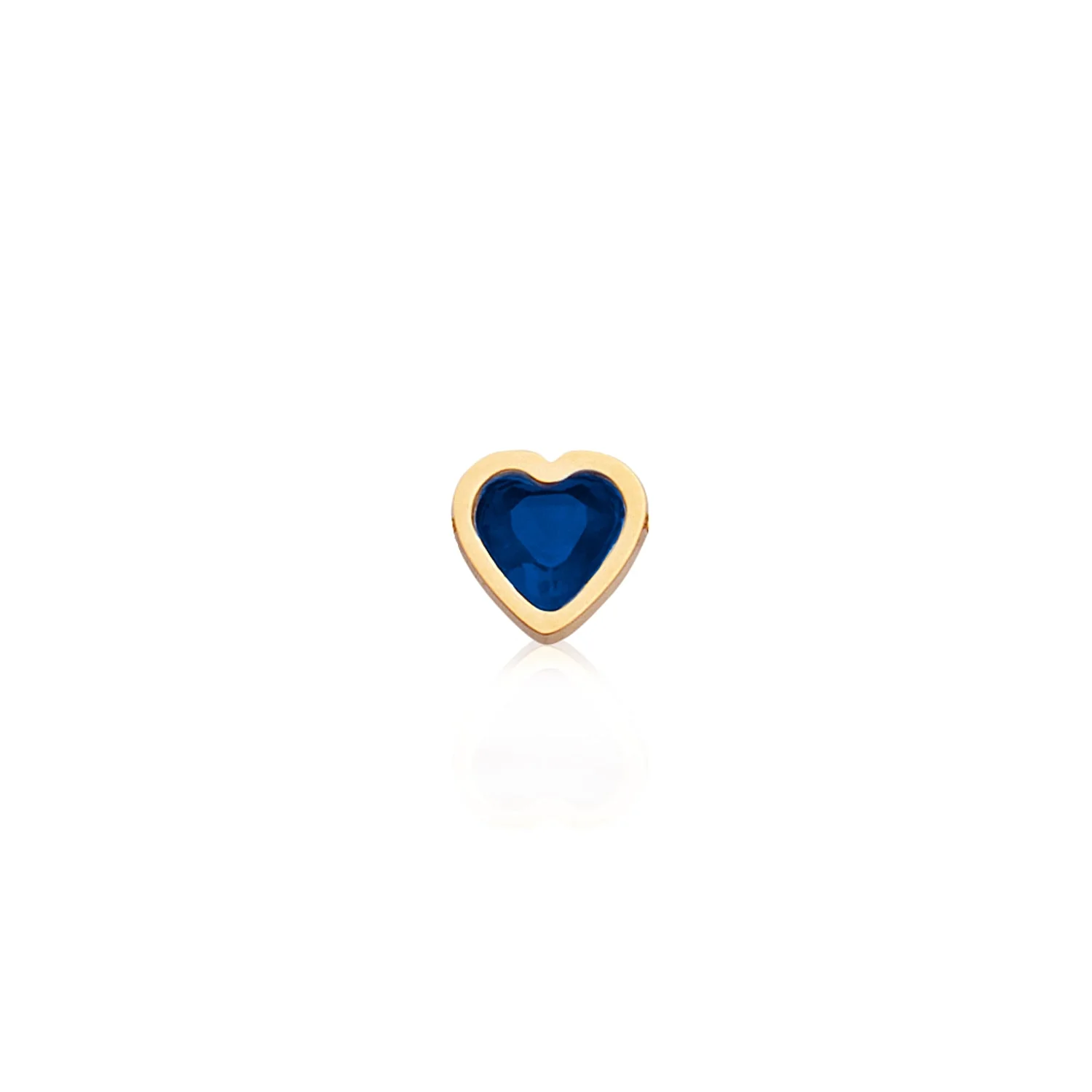 Mini Heart Birthstone Stud Earrings (Gold) - Image 15