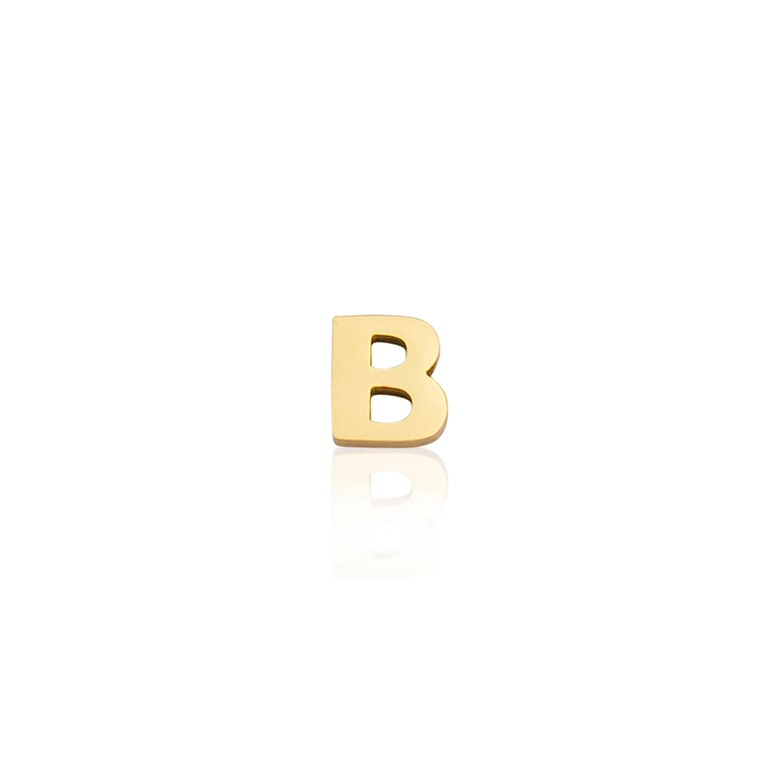 Mini Letter Sphere Chain Necklace (Gold) - Image 10