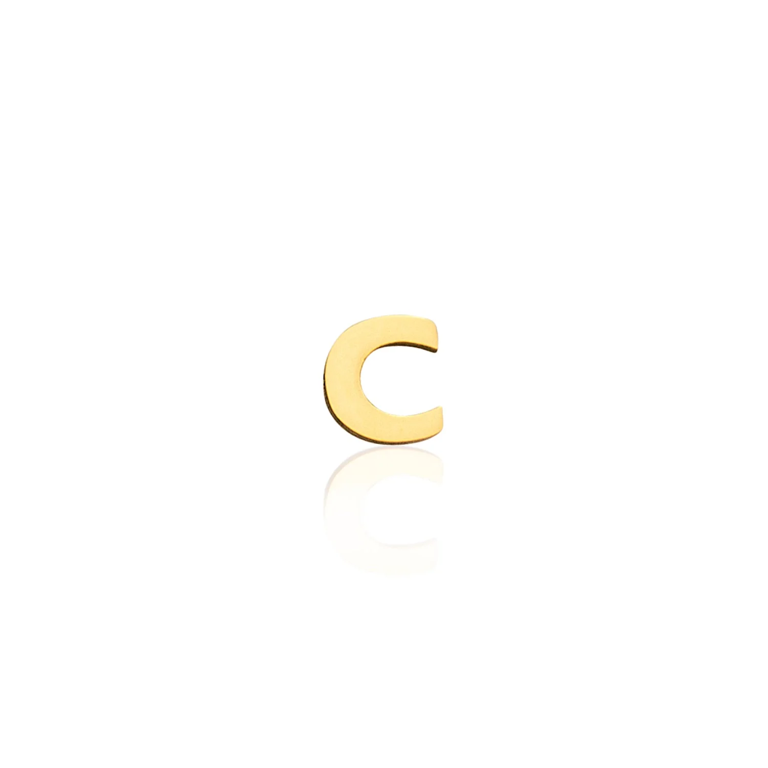 Mini Letter Sphere Chain Necklace (Gold) - Image 11