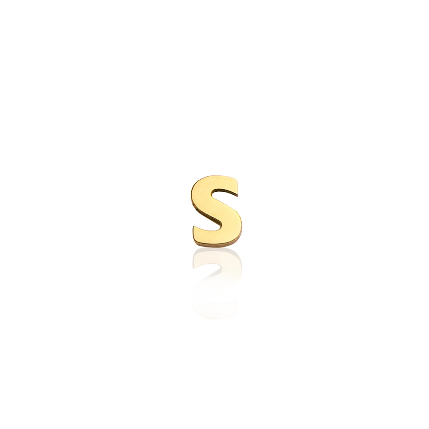 Mini Letter Sphere Chain Necklace (Gold) - Image 27
