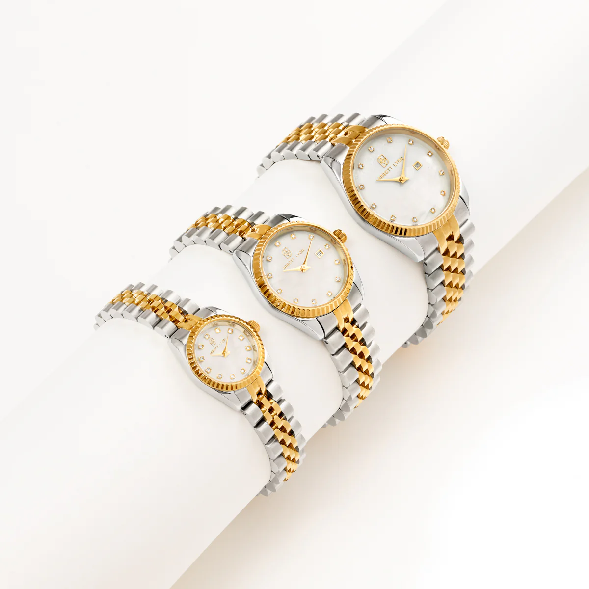 Mini Two Tone Pearl Link Belgravia 30 Watch - Image 3