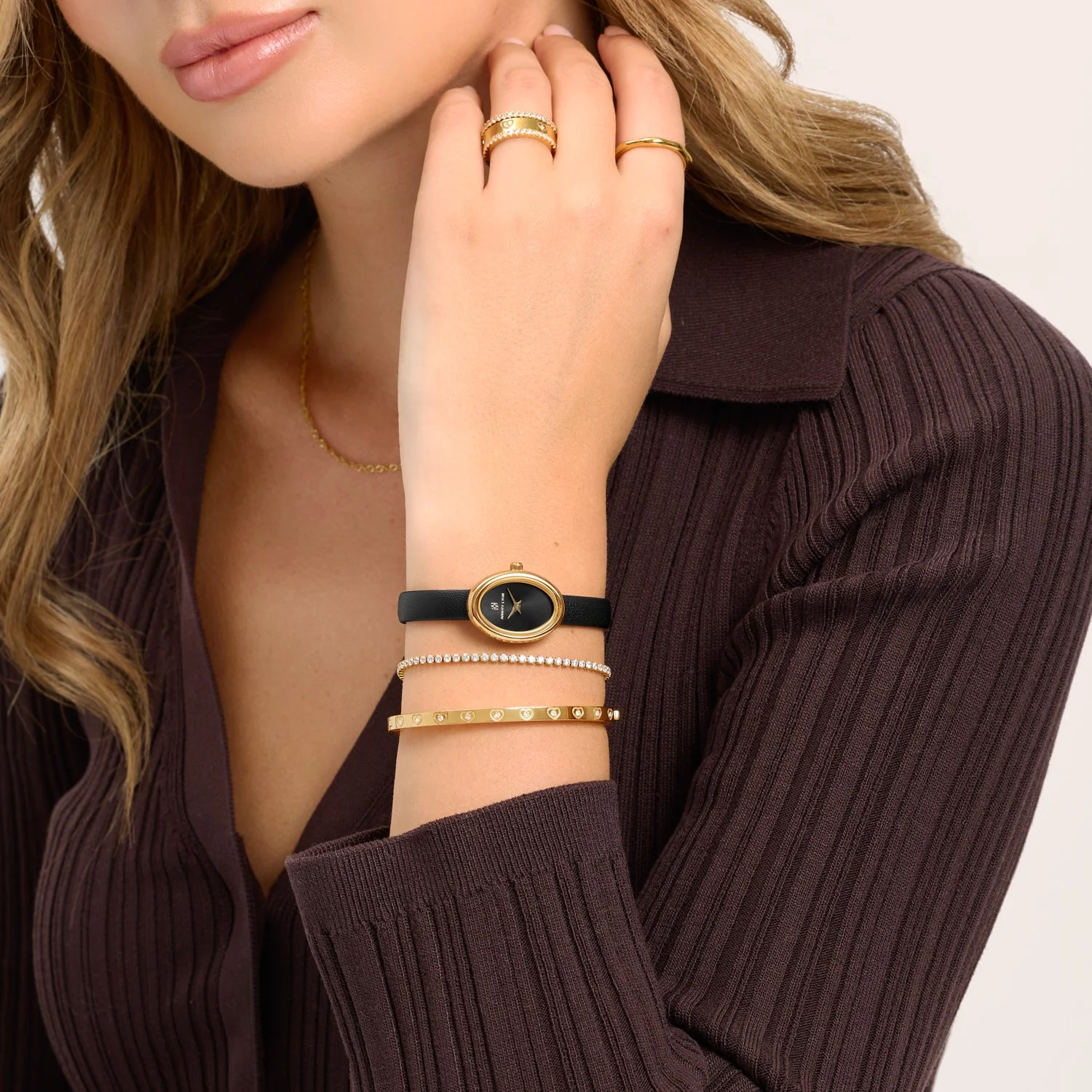 Monroe Black Leather Watch - Image 3