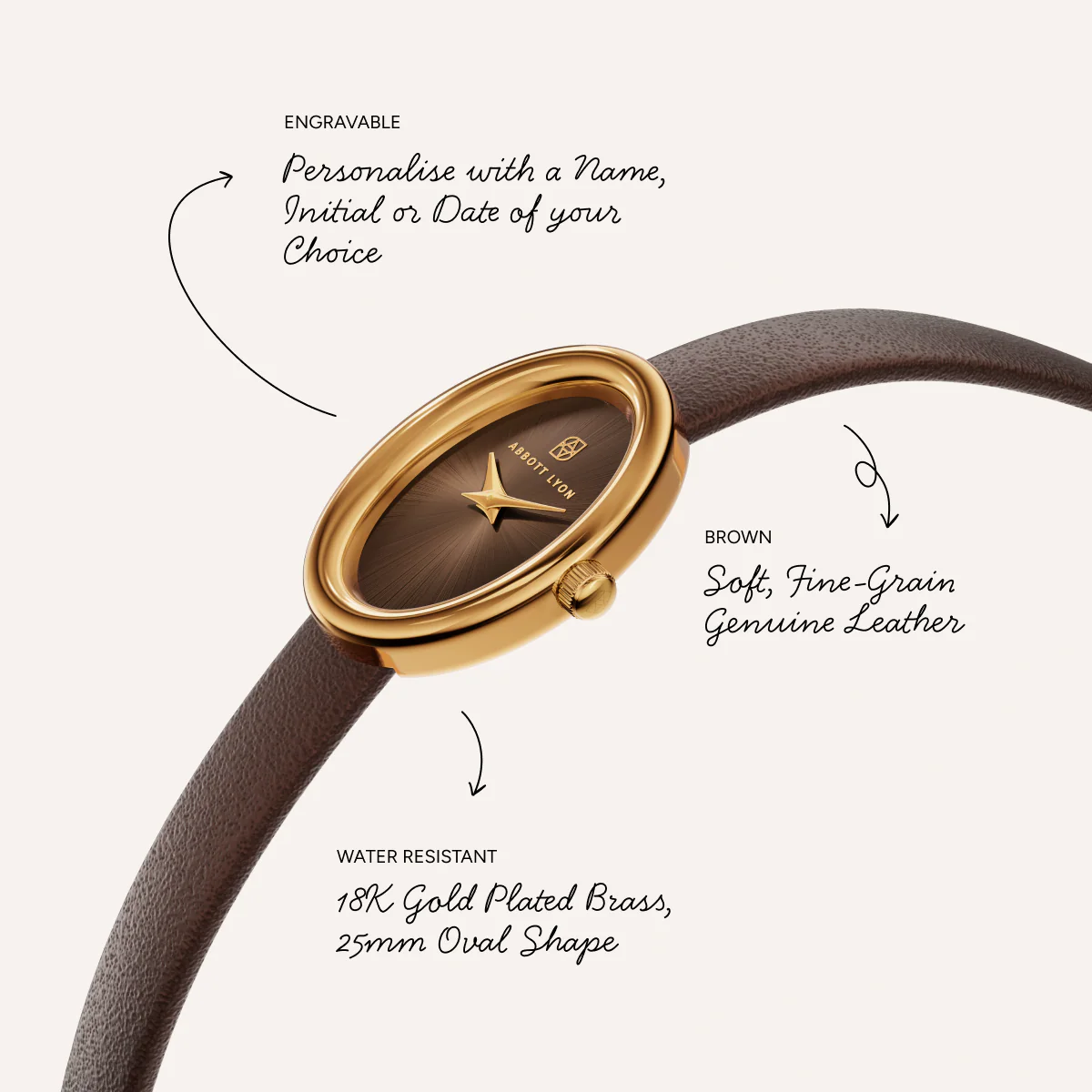 Monroe Brown Leather Watch - Image 4