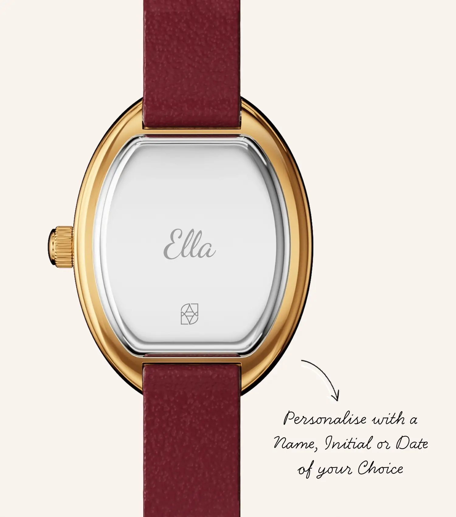 Monroe Burgundy Leather Watch - Image 5