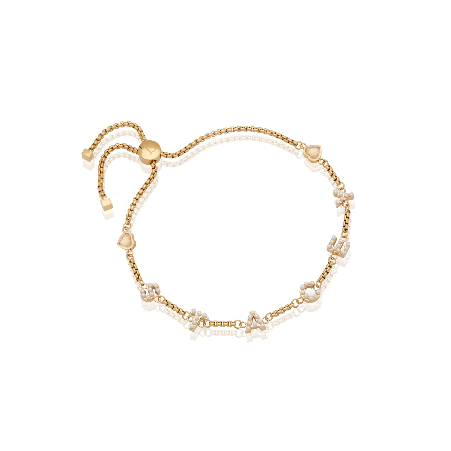 Pearl Custom Name Bracelet (Gold) - Image 6