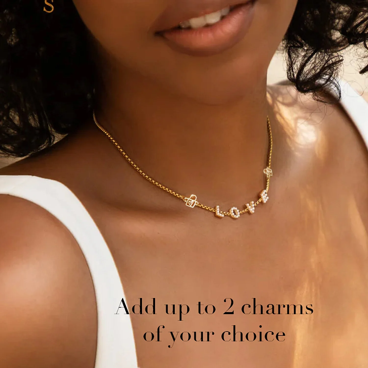 Pearl Custom Name Necklace (Gold) - Image 4