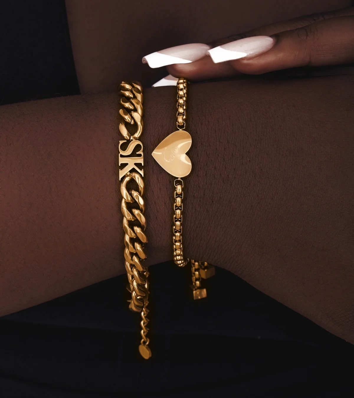 Personalize Heart Bracelet (Gold) - Image 3