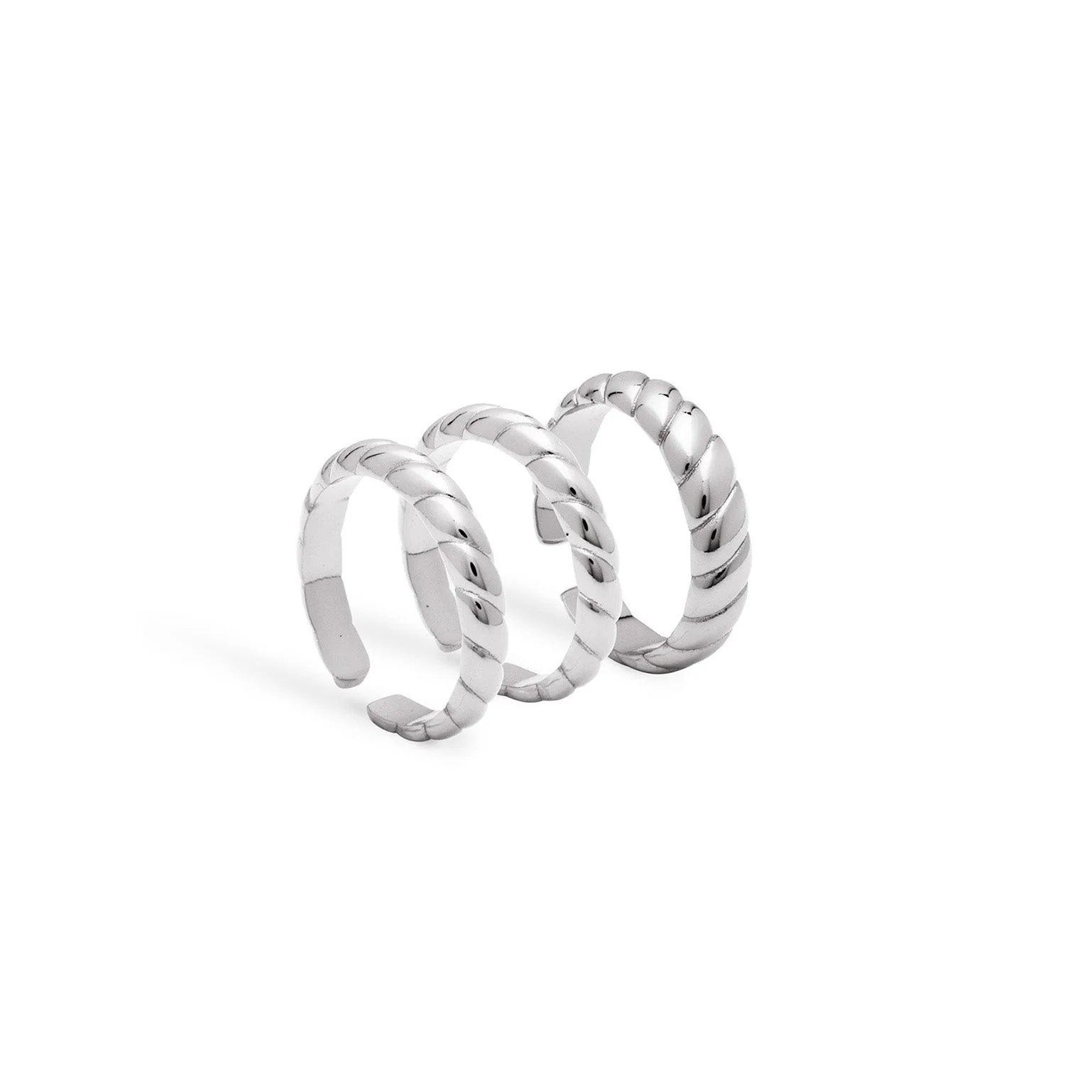 Rope Ring Stack (Silver) - Image 6