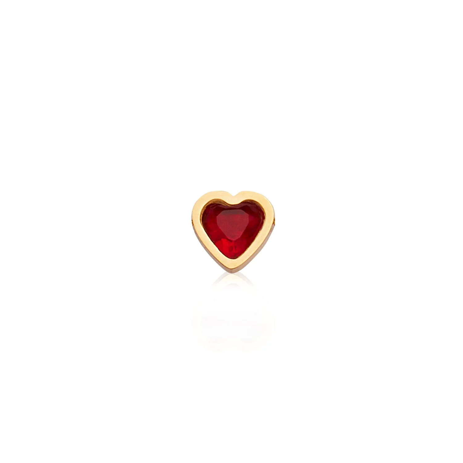 Mini Heart Birthstone Necklace (Gold) - Image 14
