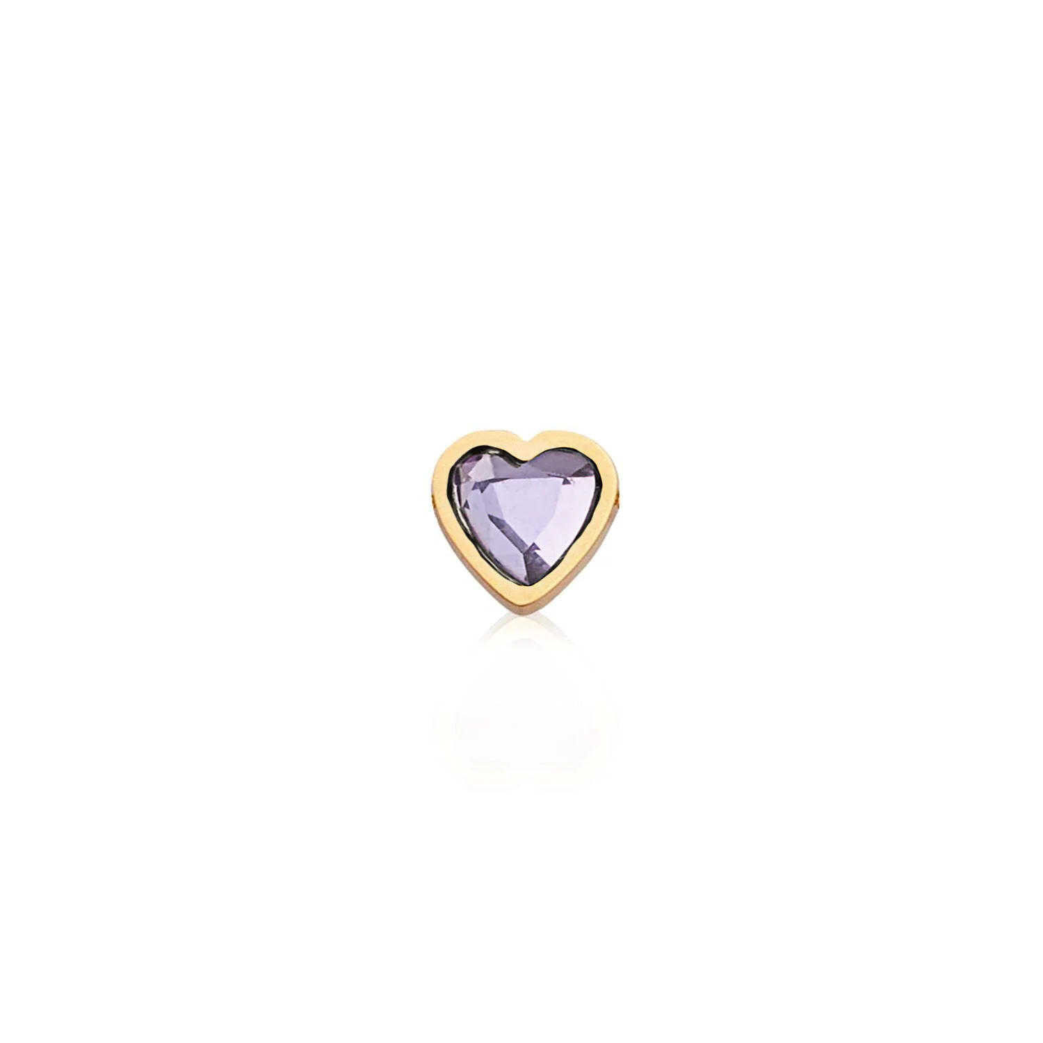 Mini Heart Birthstone Necklace (Gold) - Image 20