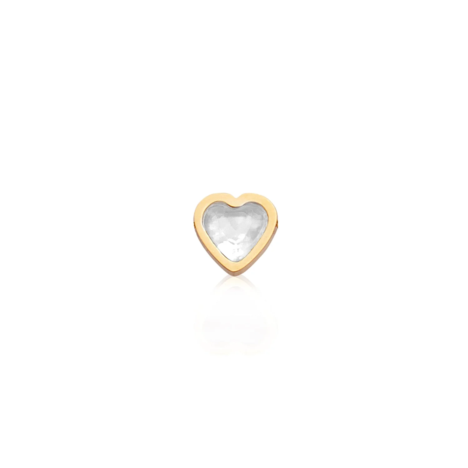 Mini Heart Birthstone Necklace (Gold) - Image 11