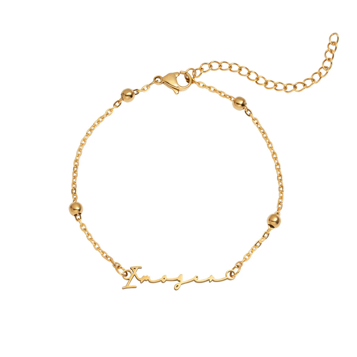 Signature Name Bracelet (Gold) - Image 10