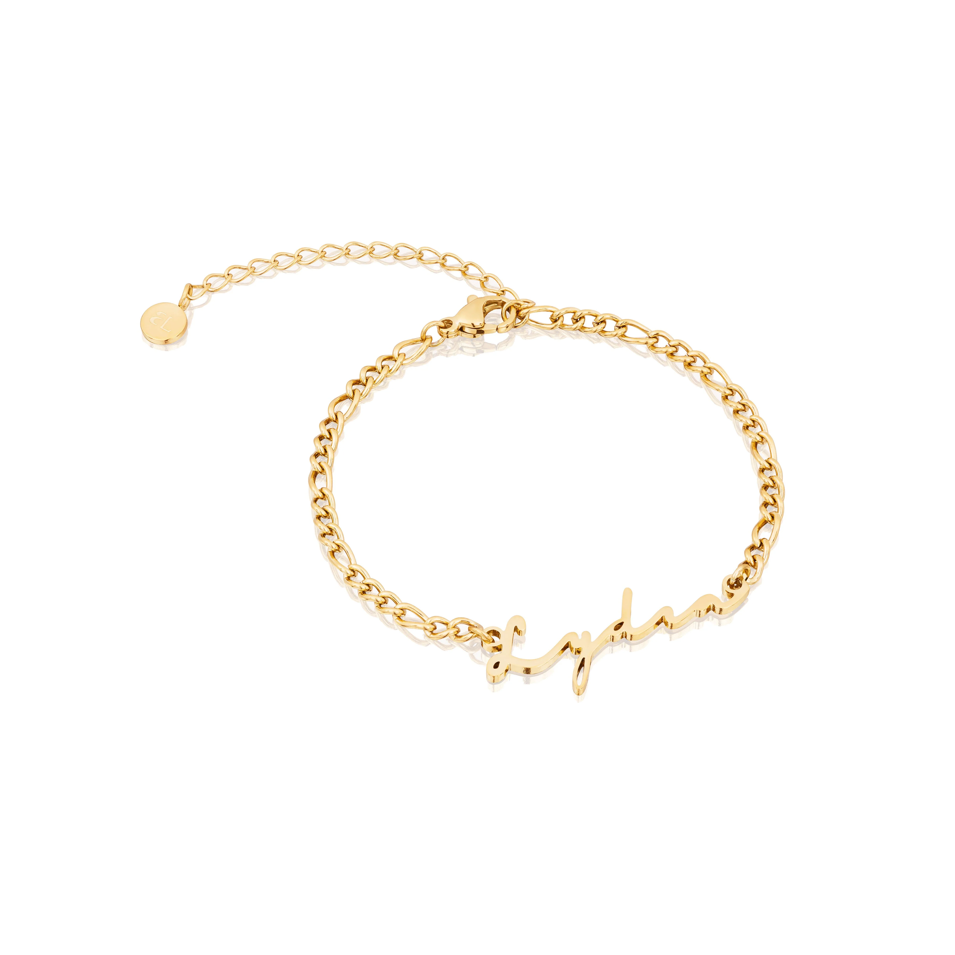Signature Name Bracelet (Gold) - Image 11