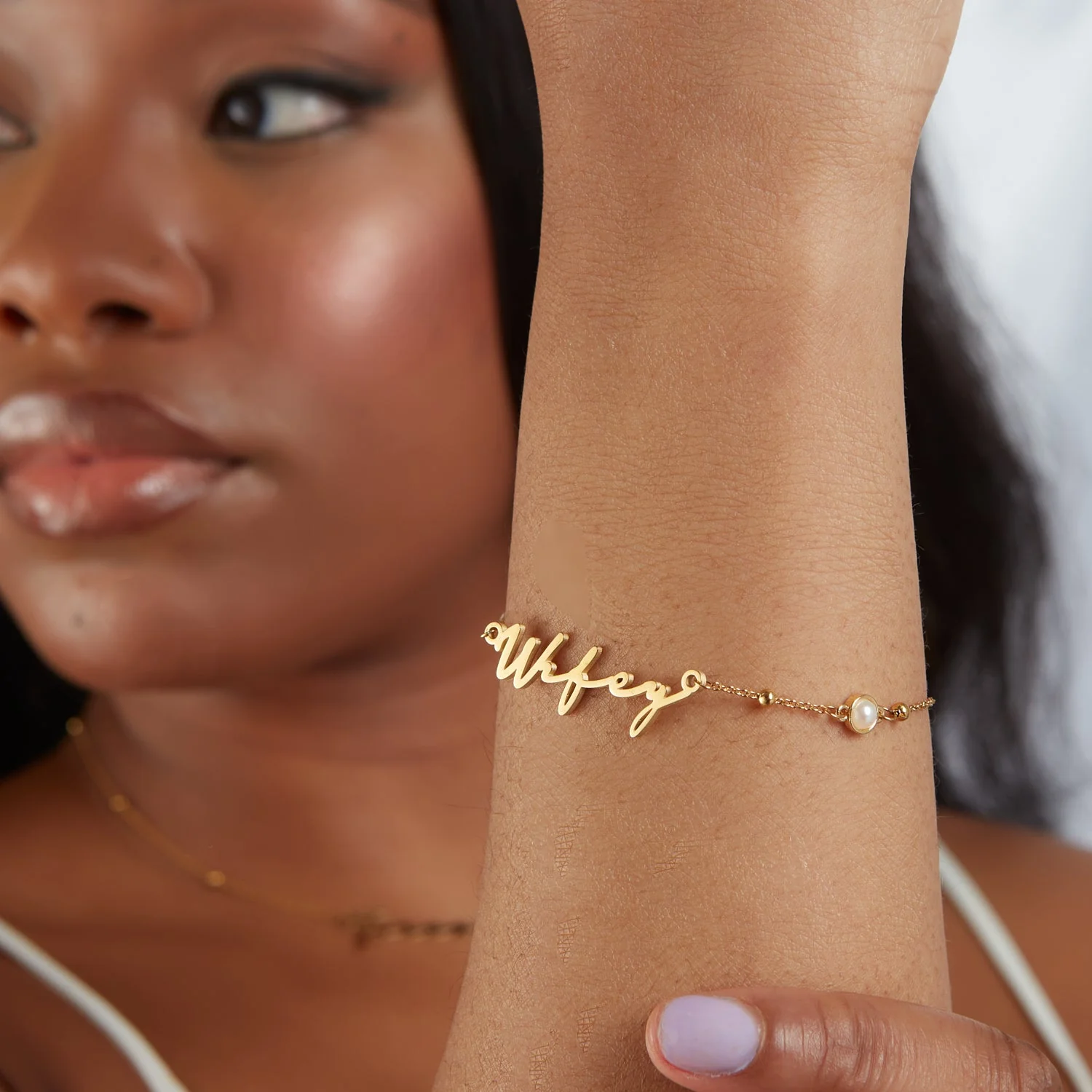 Signature Name Bracelet (Gold) - Image 12