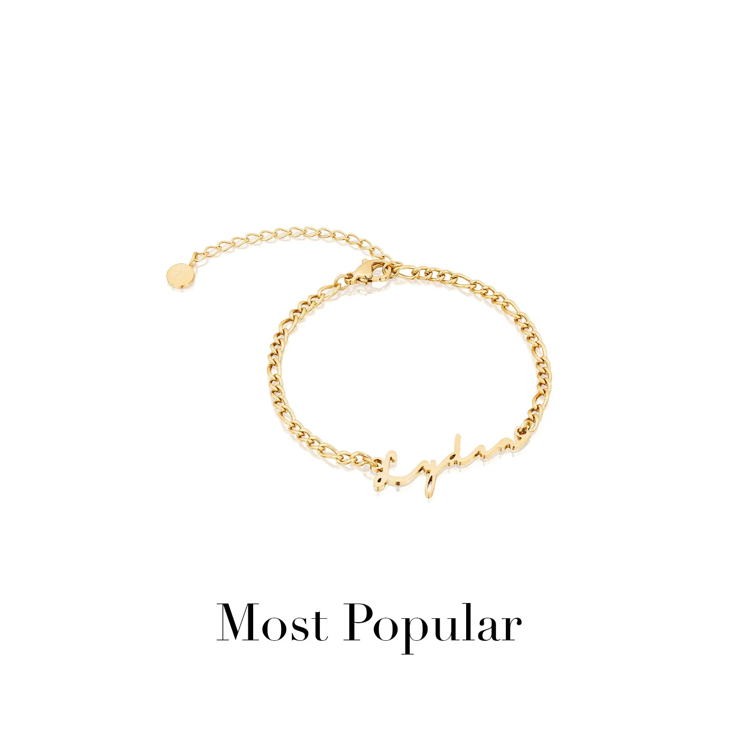 Signature Name Bracelet (Gold) - Image 13