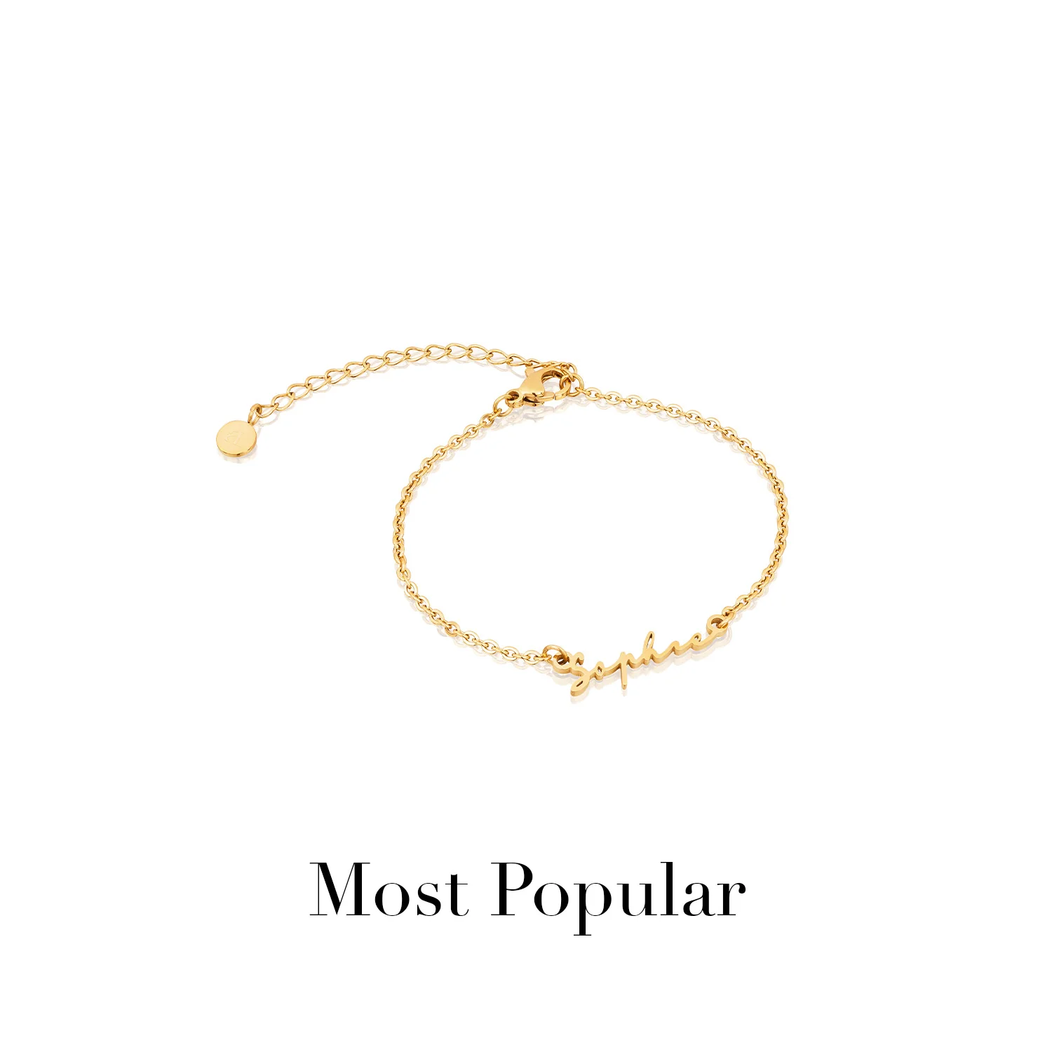 Signature Name Bracelet (Gold) - Image 15
