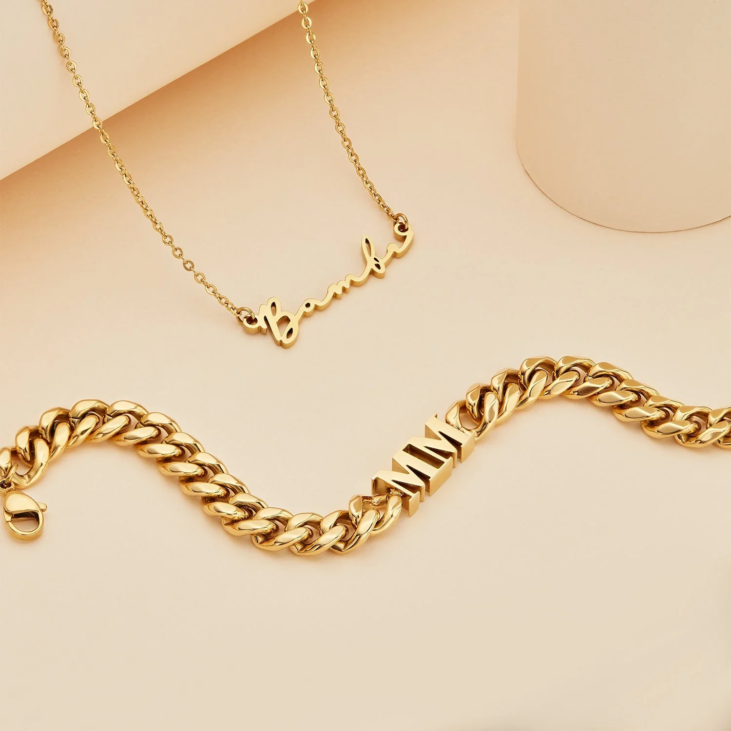 Signature Name Necklace (Gold) - Image 11