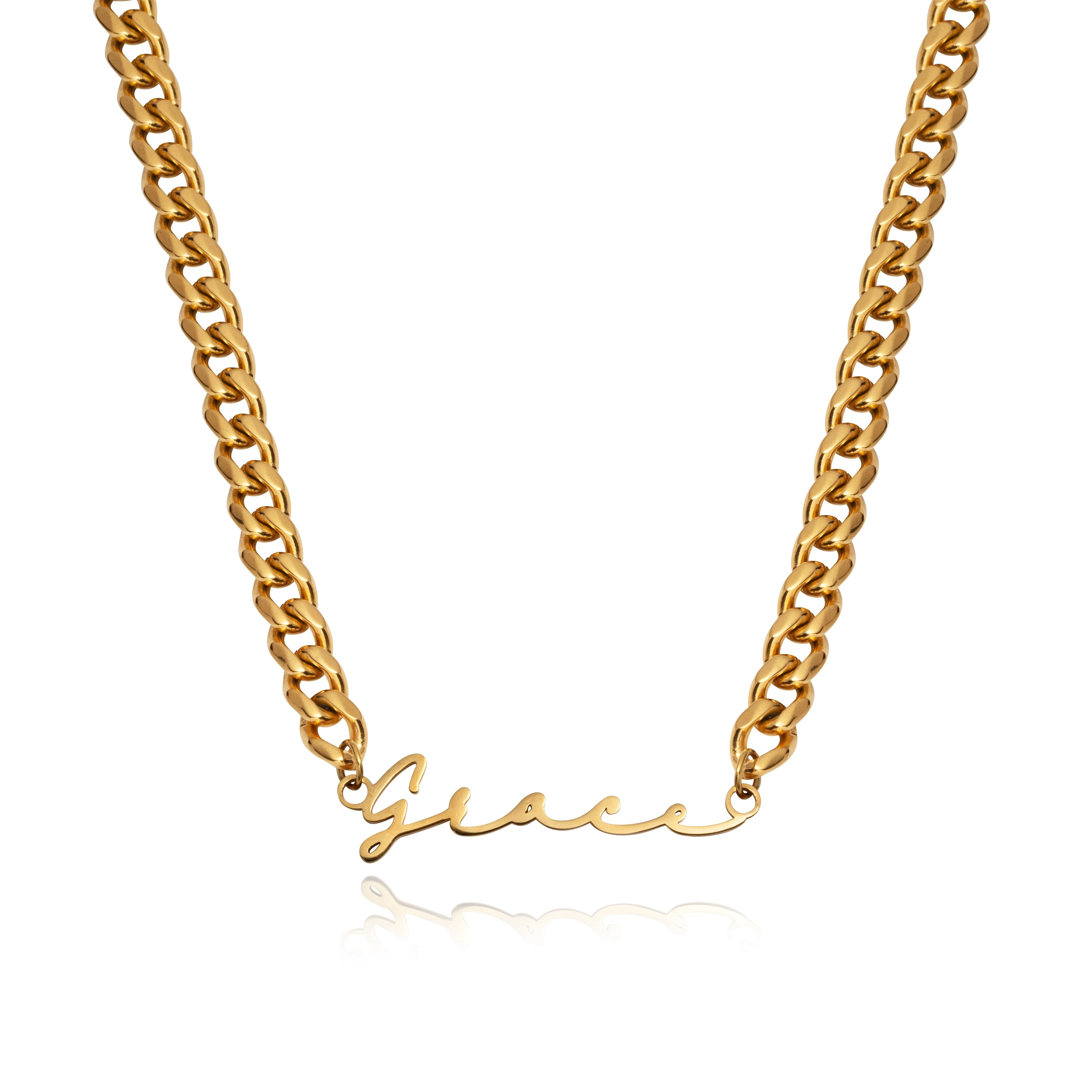 Signature Name Necklace (Gold) - Image 15
