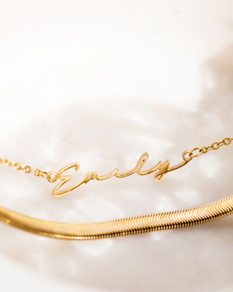 Signature Name Necklace (Gold) - Image 26