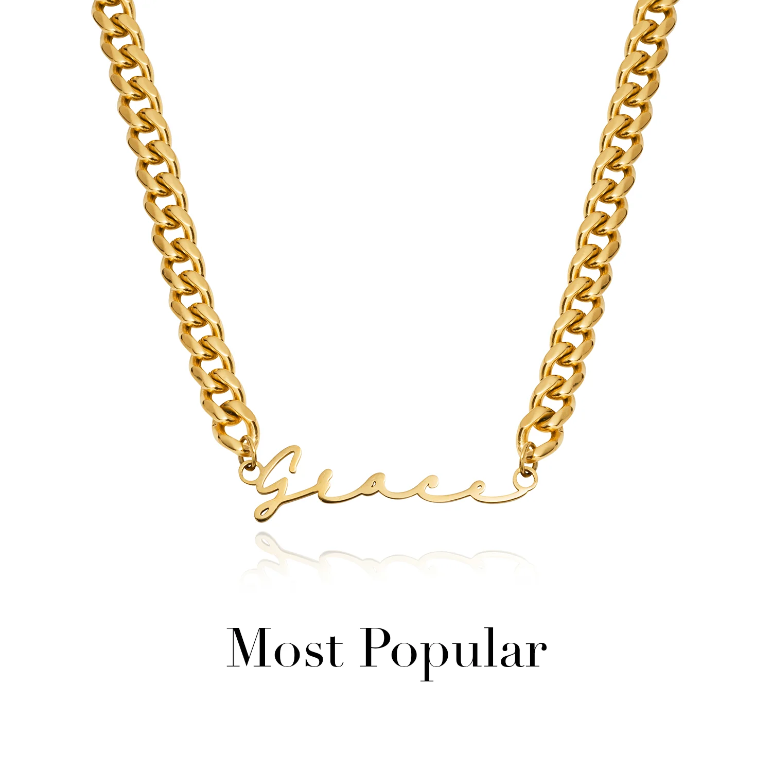 Signature Name Necklace (Gold) - Image 32