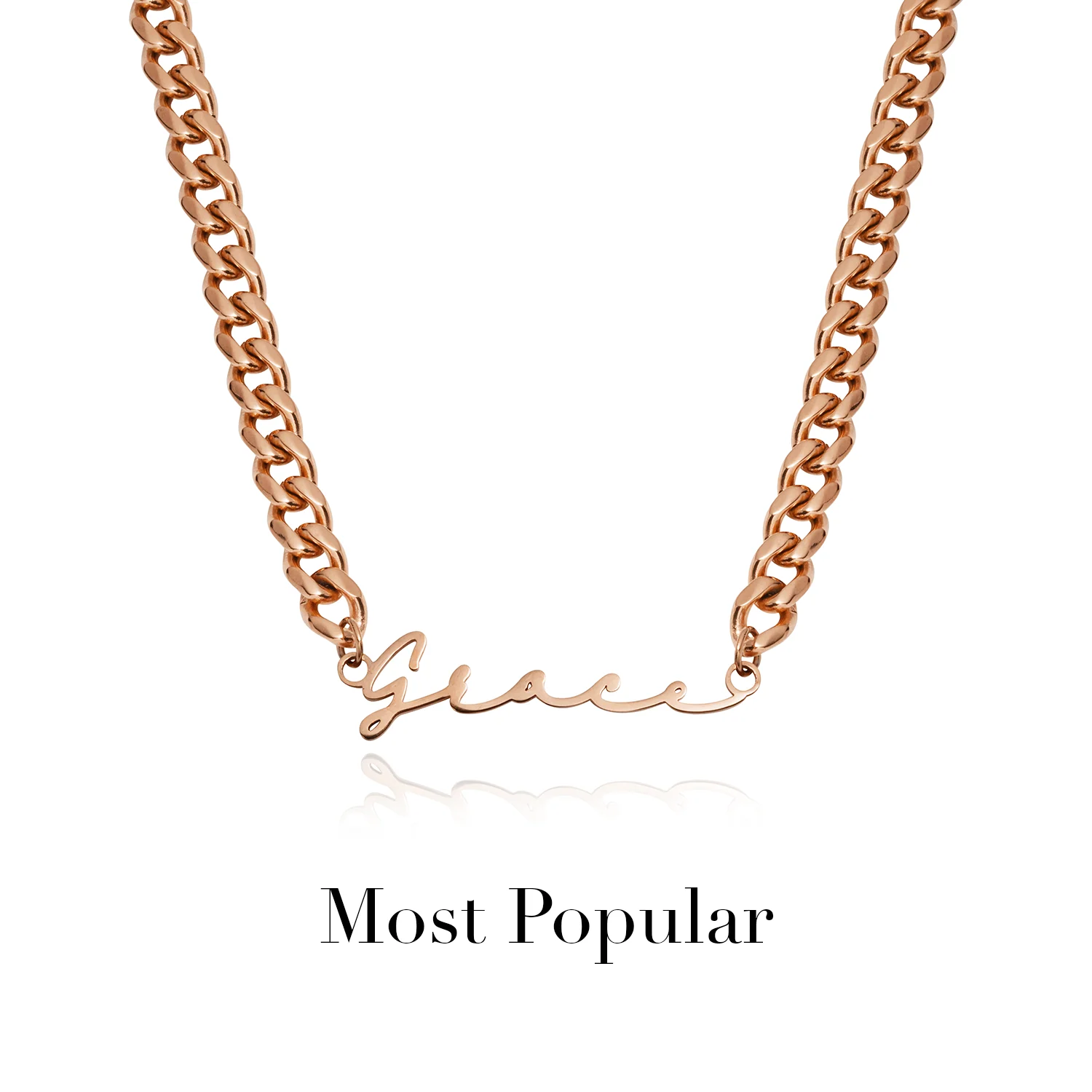 Signature Name Necklace (Rose Gold) - Image 20