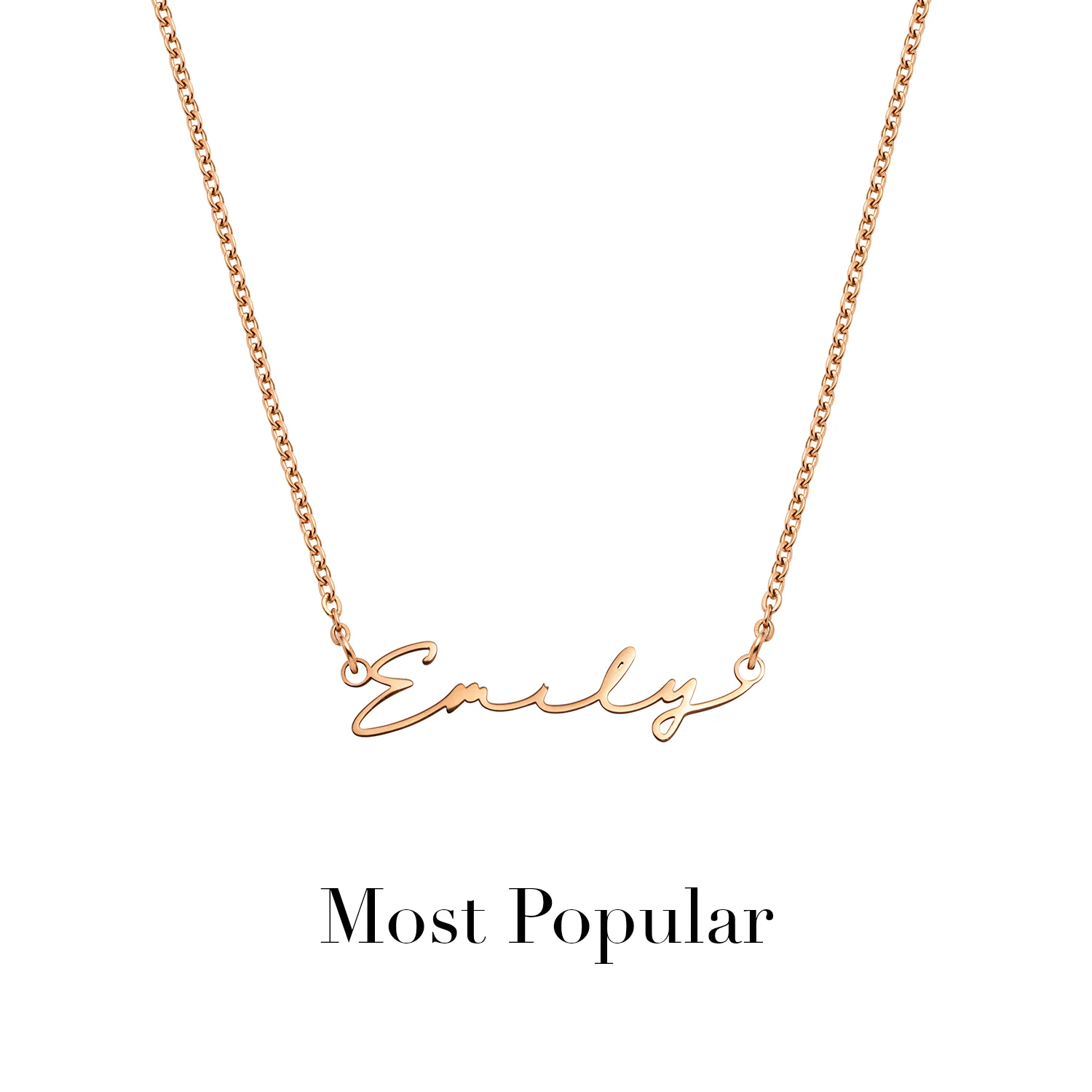 Signature Name Necklace (Rose Gold) - Image 24