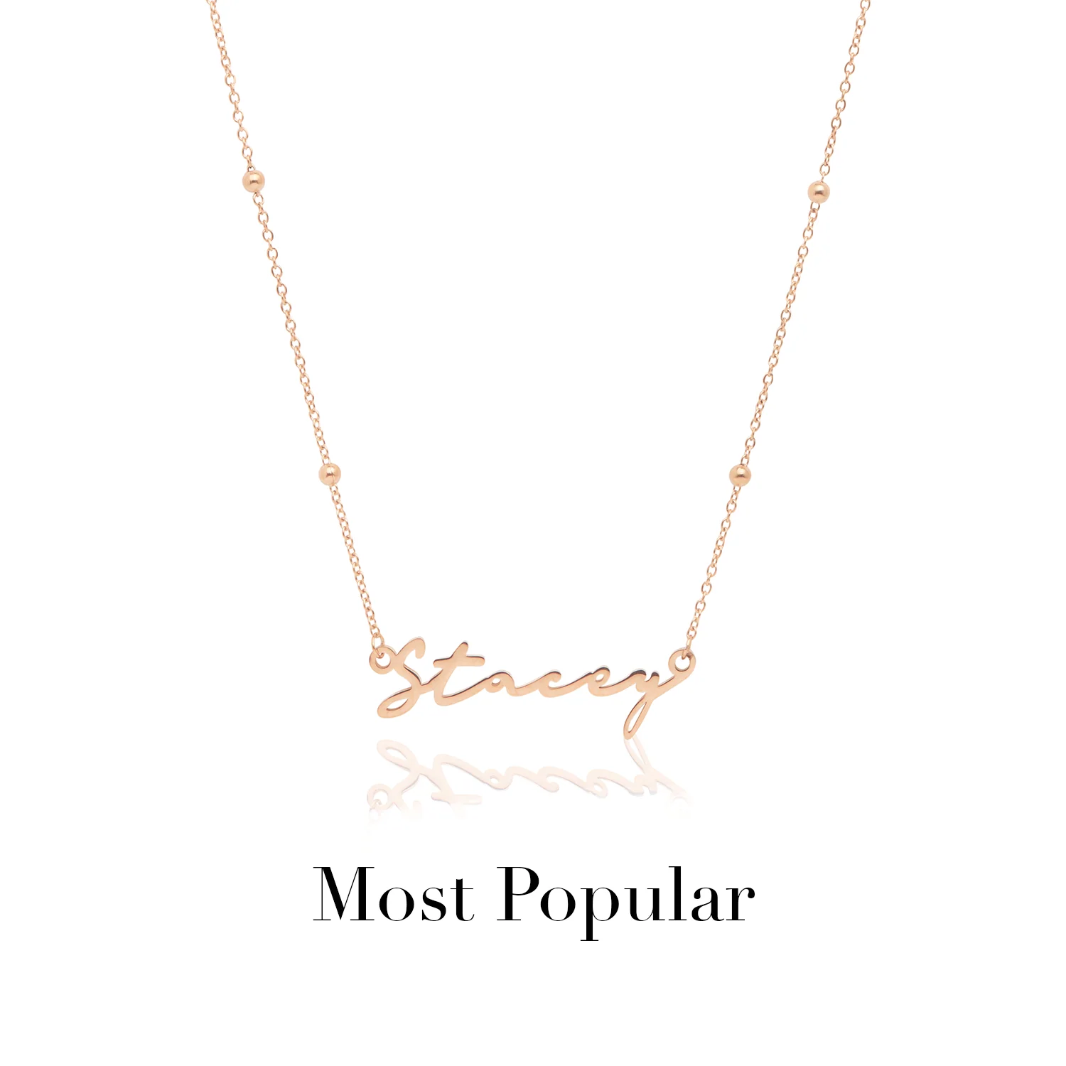 Signature Name Necklace (Rose Gold) - Image 32