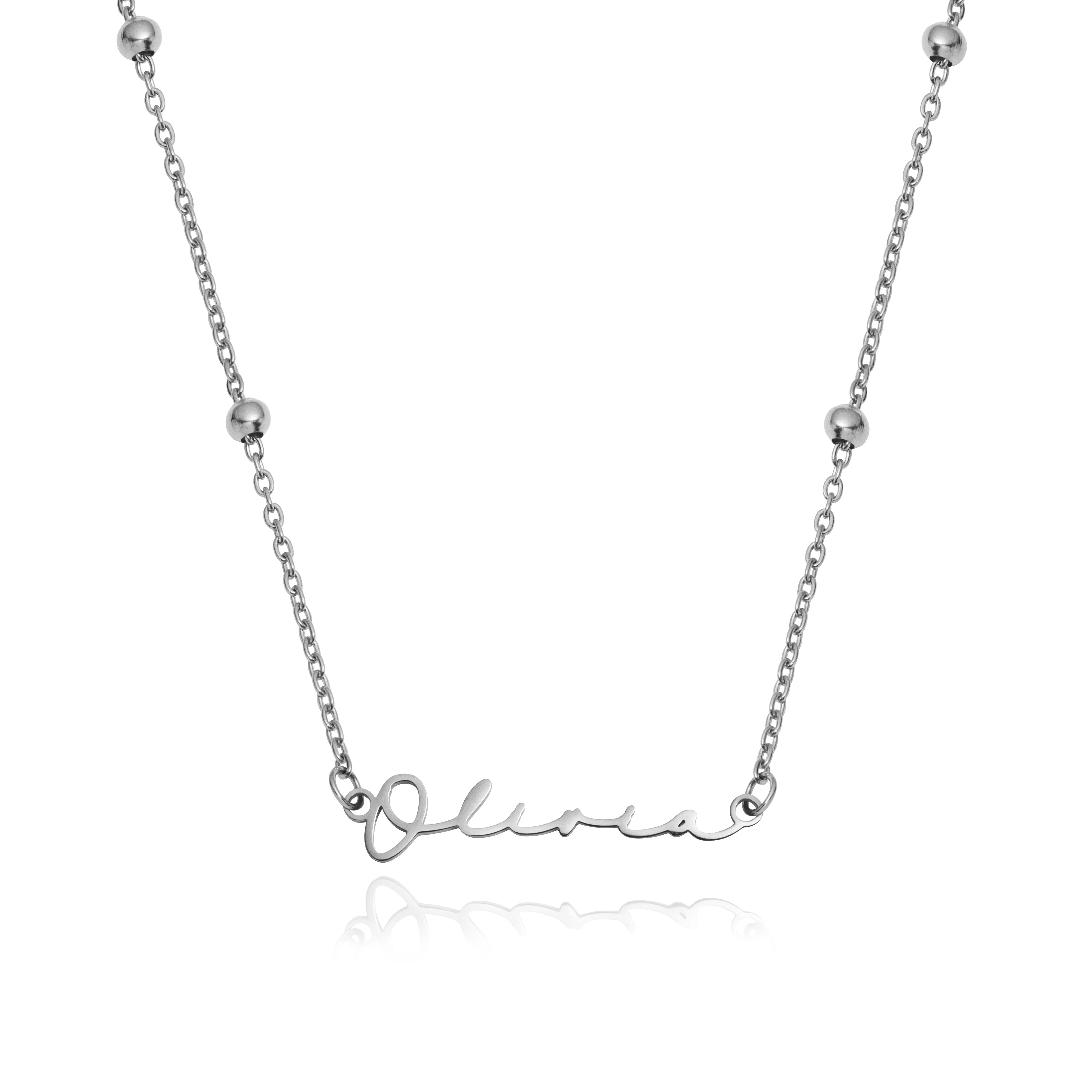 Signature Name Necklace (Silver) - Image 13