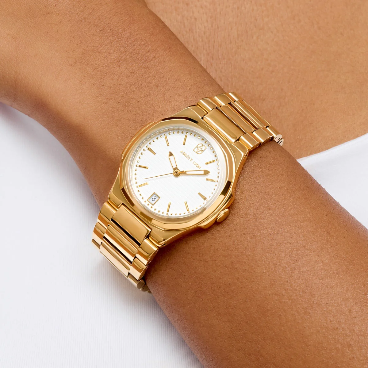 Sports Luxe Watch & Knot Bangle Set (Gold) - Image 3