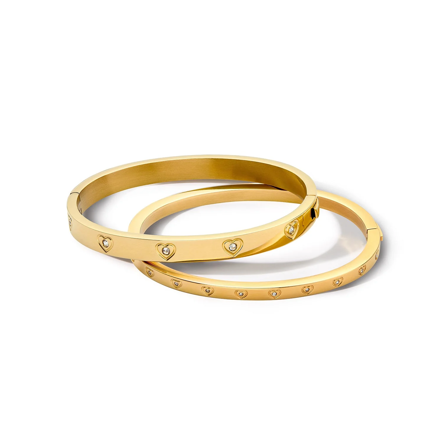Statement Crystal Heart Bangle (Gold) - Image 7