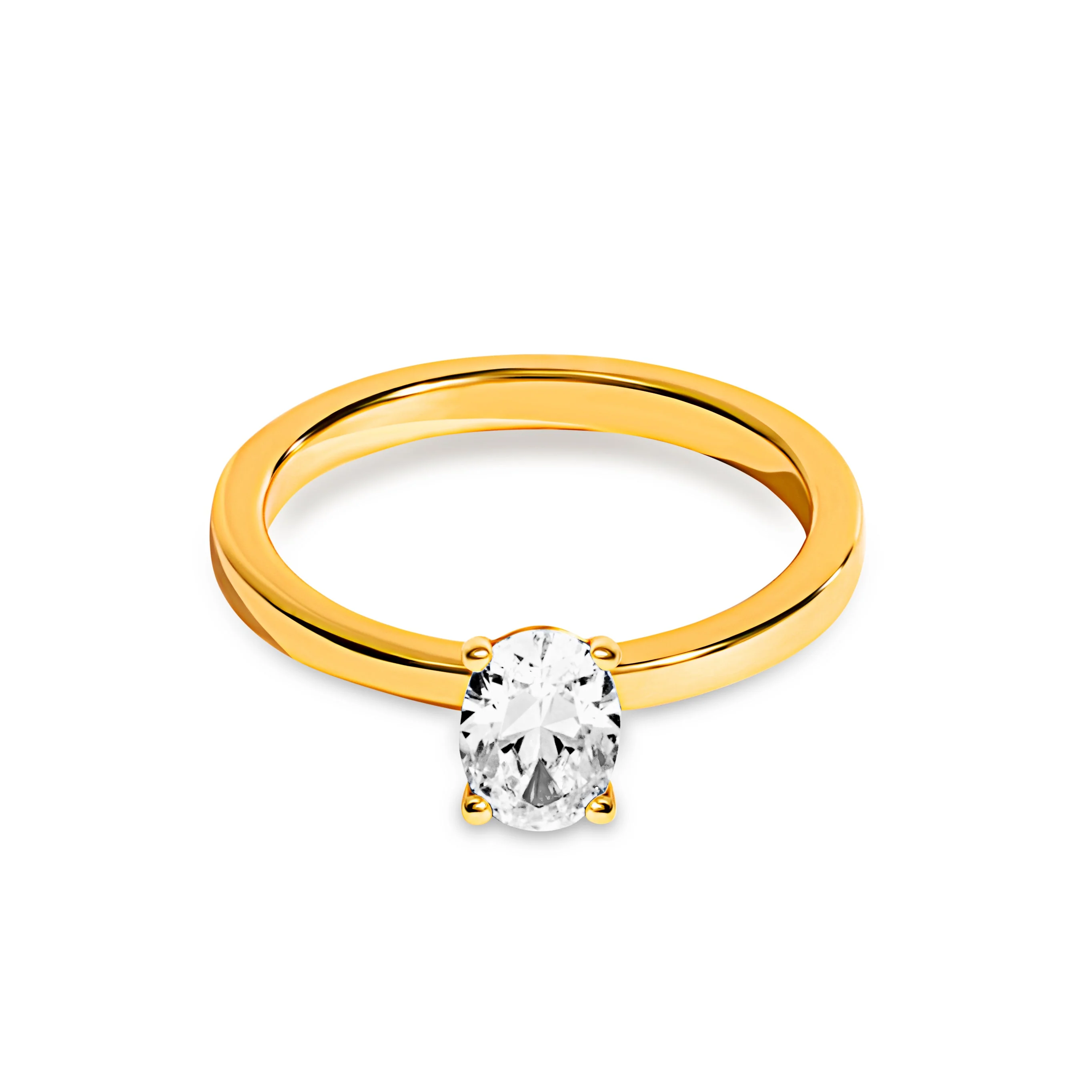 Oval Cut Solitaire Ring 1ct (Gold) - Image 6