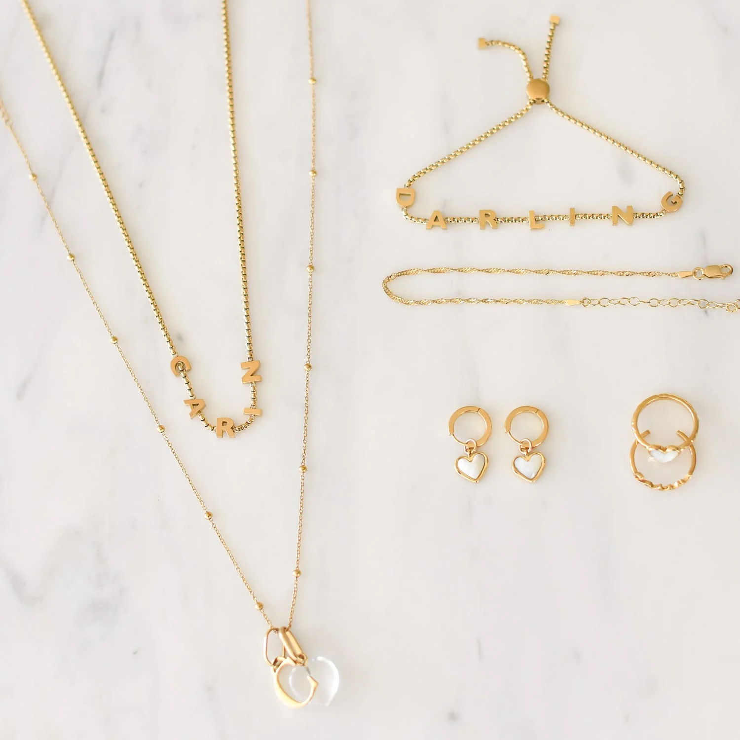 White Quartz Heart Ring (Gold) - Image 5